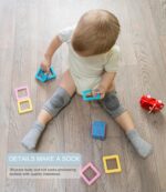 Baby Mid-Crew Socks with Grips (9 Pairs) for 0-7 Years Old Toddler Boy Girl Kids - Image 5