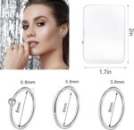 ONESING 27-60 Pcs Nose Rings for Women Nose Piercing Jewelry Silver Nose Rings Studs 20G Surgical Nose Rings Hoops Nose Rings L Shaped Studs Screw Stainless Steel Nose Piercings for Women Men - Image 5