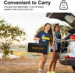 Outdoor Projector Screen with Stand, TOWOND 120 inch Portable Projector Screen Black Backing, Indoor Projection Screen 16:9 4K HD Wrinkle-Free Movie Screen with Carry Bag for Backyard Movie Night - Image 3