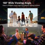 Outdoor Projector Screen with Stand, TOWOND 120 inch Portable Projector Screen Black Backing, Indoor Projection Screen 16:9 4K HD Wrinkle-Free Movie Screen with Carry Bag for Backyard Movie Night - Image 6