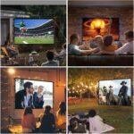 Outdoor Projector Screen with Stand, TOWOND 120 inch Portable Projector Screen Black Backing, Indoor Projection Screen 16:9 4K HD Wrinkle-Free Movie Screen with Carry Bag for Backyard Movie Night - Image 7