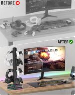 Kytok Headset And Controller RGB Stand for Xbox/ PS5/ PS4 Controller, Headphone & Remote Holder for Desk with 9 RGB Lights & 2 USB 3.0 Ports, Gaming Organizers & Storage Accessories for Gaming Gift - Image 7