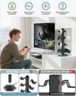 Kytok Headset And Controller RGB Stand for Xbox/ PS5/ PS4 Controller, Headphone & Remote Holder for Desk with 9 RGB Lights & 2 USB 3.0 Ports, Gaming Organizers & Storage Accessories for Gaming Gift - Image 8