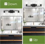 BesLowe 27" 4-Light Bathroom Light Fixture, Modern Black Bathroom Vanity Light, Bathroom Lighting Fixtures Over Mirror, Matte Black Wall Lamp, Wall Lights for Living Room Bedroom Hallway - Image 6