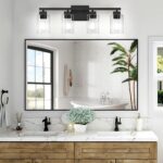 BesLowe 27" 4-Light Bathroom Light Fixture, Modern Black Bathroom Vanity Light, Bathroom Lighting Fixtures Over Mirror, Matte Black Wall Lamp, Wall Lights for Living Room Bedroom Hallway - Image 8