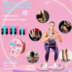 LALAHIGH Portable Home Gym System for Men and Women:Push Up Board, Pilates Bar & 20 Fitness Accessories with Resistance Bands and Ab Roller Wheel-Professional Strength Training Exercise - Image 4