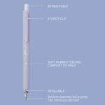 KaCo Gel Pens Cute Stationery 3 Pieces 0.5mm Fine Point, Quick Drying Pens for Journaling Aesthetic Office Supplies, 2 Black Ink and 1 Coral Ink - Image 4