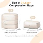 DIMJ Comforter Storage Bag - 110L Large Capacity Ultra Space Saving Self Compression Organize for Duvet, Pillow, Bedding, Blanket Storage Organizer Nylon Compression Bags, Sheet Storage - Image 3
