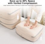 DIMJ Comforter Storage Bag - 110L Large Capacity Ultra Space Saving Self Compression Organize for Duvet, Pillow, Bedding, Blanket Storage Organizer Nylon Compression Bags, Sheet Storage - Image 4