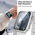Goton Waterproof Screen Protector Case Compatible for Apple Watch Series 9/8/7 45mm, Hard Bumper with Tempered Glass for iWatch Cover 45 mm - Image 7