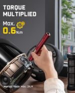 Fanttik E2 Ultra Mini Electric Screwdriver, Cordless Screwdriver, Max 0.6N.m, 50 Magnetic Bits, 5/32'' Hex, Magnetic Storage, Repair Tool for Electronics, Camera, Laptop, and PC Build (Red) - Image 3