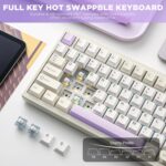 YUNZII AL80 Wireless Mechanical Keyboard,Full Aluminum CNC, Smart LCD Display,Hot Swappable Gasket Mount 75% Layout with Knob,BT/2.4G/USB-C,QMK/VIA Support for Win/Mac (Beige, Gateron Zero Switch) - Image 7