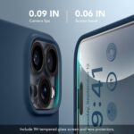 GONEZ Magnetic for iPhone 16 Pro Case, Compatible with MagSafe, [Screen Protector + Camera Lens Protector], Silicone Shockproof Anti-Scratch Protective Phone Case 6.3 inch, Dark Blue - Image 8