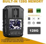 CammPro I826 1296P HD Police Body Camera,128G Memory,Waterproof Body Worn Camera,Premium Portable Body Camera with Audio Recording Wearable,Night Vision,GPS for Law Enforcement - Image 3