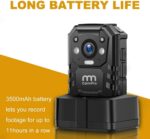 CammPro I826 1296P HD Police Body Camera,128G Memory,Waterproof Body Worn Camera,Premium Portable Body Camera with Audio Recording Wearable,Night Vision,GPS for Law Enforcement - Image 5
