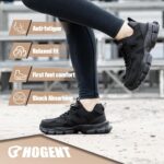 Steel Toe Shoes for Women Men Wide Non Slip Composite Work Sneakers Indestructible Comfortable Safety Tennis Shoes Lightweight Breathable Construction Sneakers Puncture Proof Ergonomic Design - Image 7