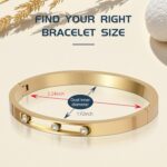Gold Bracelets for Women Friendship Love Bangle Bracelets 14K Gold Plated Stainless Steel Bracelet Jewelry Valentines Birthday Christmas Gifts for Women Stocking Stuffers - Image 4