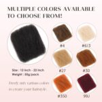 Afro Kinkys Bulk Human Hair, 22 Inch 50G/Pack Soft 4C Afro Kinky-Curly Human Hair Bulk for Twist Dreadlocks Extensions Repair Locs 613 Blonde 1 Pack (613, 22 inch) - Image 7