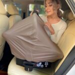 Breathable Car Seat Cover for Babies – Multi-Purpose Soft Rayon Nursing Cover for Breastfeeding, High Stretchy Infant Carseat Canopy, Stroller Cover (Smooth Rayon, Mocha Natural) - Image 8