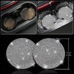 NBTEPEM 27 PCs Bling Car Accessories Set for Women, Steering Wheel Covers Universal Fit 15 Inch, Bling License Plate Frame, Bling Phone Holder, Bling Car Coasters (Silver Diamond) - Image 8