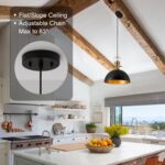12 Inch Black Farmhouse Pendant Lights Matte Pendant Lights for Kitchen Island Industrial Adjustable Height Vintage Dome Hanging Light Fixtures for Barn Dining Room 3 Packs - Image 7