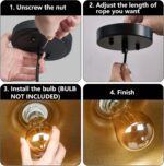 12 Inch Black Farmhouse Pendant Lights Matte Pendant Lights for Kitchen Island Industrial Adjustable Height Vintage Dome Hanging Light Fixtures for Barn Dining Room 3 Packs - Image 9