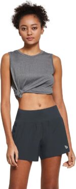 baleaf Women's 5" Workout Shorts Gym Running Shorts Athletic with Liner High Waistband Quick Dry Sports Zipper Pockets - Image 7