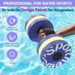 Sportneer Water Weights Aquatic Exercise Dumbbells Water Dumbbell Aerobics Workouts Set of 2 EVA Foam Pool Weights Dumbbells Set Aqua Fitness Barbells Equipment for Water Aerobics Weight Loss - Image 3