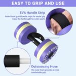 Sportneer Water Weights Aquatic Exercise Dumbbells Water Dumbbell Aerobics Workouts Set of 2 EVA Foam Pool Weights Dumbbells Set Aqua Fitness Barbells Equipment for Water Aerobics Weight Loss - Image 4