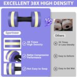 Sportneer Water Weights Aquatic Exercise Dumbbells Water Dumbbell Aerobics Workouts Set of 2 EVA Foam Pool Weights Dumbbells Set Aqua Fitness Barbells Equipment for Water Aerobics Weight Loss - Image 5