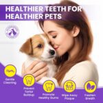 No-Rinse Dog Dental Care Wipes, Cat & Dog tooth brushing kit, Dog Wipes for Pet & Cat Teeth Cleaning, Dog toothbrush Finger Dental Wipes to Remove Plaque & Tartar, Disposable Dog Wipes - 50 Count - Image 7