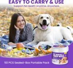 No-Rinse Dog Dental Care Wipes, Cat & Dog tooth brushing kit, Dog Wipes for Pet & Cat Teeth Cleaning, Dog toothbrush Finger Dental Wipes to Remove Plaque & Tartar, Disposable Dog Wipes - 50 Count - Image 9