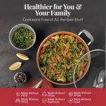 Gotham Steel 20 Pc Pots and Pans Set Nonstick Cookware + Bakeware Set, Complete Ceramic for Kitchen, Non Stick with Lids, Dishwasher / Oven Safe, Toxic - Red - Image 4