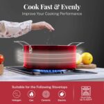 Gotham Steel 20 Pc Pots and Pans Set Nonstick Cookware + Bakeware Set, Complete Ceramic for Kitchen, Non Stick with Lids, Dishwasher / Oven Safe, Toxic - Red - Image 5