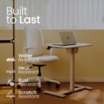 TopJob ANYDESK FOLD Mobile Standing Desk, Portable with Lockable Wheels, Foldable Stand Desk, Rolling Computer Workstations, Used for Home, Couch Side Table, Bedside Table in Bed Room Kitchen - Image 6