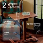 TopJob ANYDESK FOLD Mobile Standing Desk, Portable with Lockable Wheels, Foldable Stand Desk, Rolling Computer Workstations, Used for Home, Couch Side Table, Bedside Table in Bed Room Kitchen - Image 7