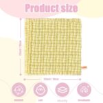 MUKIN Baby Washcloths - Natural Cotton Baby Wipes - Soft Newborn Face Towel and Washcloth for Sensitive Skin, Registry as Shower, 5 Pack 12x12 inches - Image 4