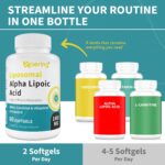 Liposomal Alpha Lipoic Acid 1400mg Softgels, ALA Supplement with L-Carnitine 1000mg, Ubiquinol (Active CoQ10) 100mg and Vitamin E 10mg,Alpha-Lipoic Acid for Antioxidants, Nerve,Energy 120 Softgels - Image 5