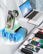 300W Wireless Charger for Samsung,Zutspzss 10 in 1 Wireless Charging Station, 65W USB C Fast Charging Stand for Samsung S25 Ultra/S24/S23/S22/Z Fold,Galaxy Watch Ultra7/6/5,Galaxy Buds,Green - Image 7