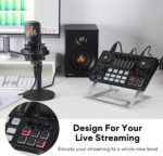 MAONO Audio Interface, MaonoCaster 10-Channel Podcast mixer with Pro-preamp, 48V Phantom Power, Bluetooth, 11 Customize sound pads for Recording, Streaming, Youtube, TikTok, PC, Guitar (AME2) - Image 9