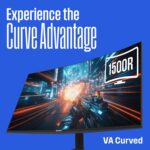 Westinghouse 24 Inch Curved Full HD Gaming Monitor, 165Hz, AMD FreeSync Support, Low Motion Blur, 1500R Curve, 1920 x 1080, for PC Games with Built in Speakers, DisplayPort, HDMI - Image 4