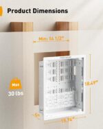 Perlegear 17″ in-Wall Media Box, Electrical Box, Recessed Outlet Box and Media Enclosure for One Connect Box & Network Switches, Cable Management Kit with Cutting Template, Dust Bag & Drywall Saw - Image 6