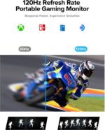 UPERFECT Portable Monitor Battery Touchscreen 120HZ | 15.6” 1ms Gaming Monitor | Built-in 10800mAh Battery Powered |FHD FreeSync| Type-C & HDMI | Travel Screen for Laptop, Computer, Game Consoles - Image 5