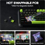 M75 Wired Hall Effect Gaming Keyboard with 8K Polling Rate, 0.128ms Latency, 75% Rapid Fast Keyboard with DKS/MT/TGL/SOCD, Hot-Swappable Magnetic Switch, Knob, RGB Backlits, NKRO - Image 5