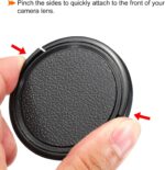 PATIKIL Camera Lens Cap, 4 Pack Sides Pinch Front Lens Cover with Microfiber Cleaning Cloth for 82mm Thread Universal DSLR Lenses for Nikon, for Fujifilm, for Pentax, for Leica - Image 5