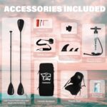 11'6"/11'/10' Inflatable Paddle Board with Complete Accessories, Versatile Premium Paddle Boards for Adults/Youth, Stand Up Paddle Board Polar/Wave/Sunny Wave Collection - Image 5