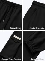 Mens Cargo Joggers Pants Elastic Waist Drawstring Baggy Sweatpants Techwear Pants for Men - Image 5