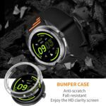 AMANECER Rugged PC Case with Metal Bezel for Pixel Watch 3 41MM, Anti-Scratch Armor Bumper Cover Edge Ring Compatible with Google Smartwatch 2024, Stylish Shockproof Clear Hard Shell - Silver - Image 6