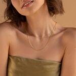 Gold Chain for Women - 18K Gold Plated Herringbone Necklace Square Snake Chain Dainty 0.9mm/2mm Gold Necklace for Women Gold Jewelry Gifts Size 16/18/20/22/24/26 Inch - Image 4