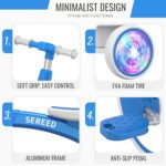 SEREED Colorful Lighting Toddler Tricycle for 2-5 Years Old Boys Girls, Adjustable Seat&Handlebar Trike, Removable Basket, Birthday Gift Idea for Kids Ages 2+ (Blue) - Image 4